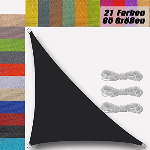 sun sail shade Black waterproof triangle 95% uv block breathable triangle sun shade sail for outdoor garden yard patio pergola canopy 3x3x4.3m