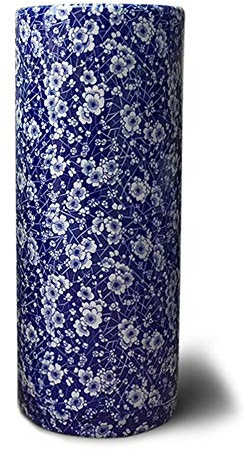 ZAKSEM Blue And White Floral Porcelain Umbrella Stand Vase Ceramic Umbrella Holder Rack for Canes/Walking Sticks Home Office Entrance Decor (Size : L-Ø19×H44.5cm)