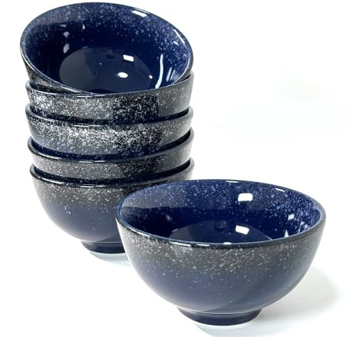 mehrido Müslischalen 6er Set, Dessertschalen Porzellan Schalen 300ml, Bowl Schüssel set für Eiscreme, Dessert, Müsli, Nachtisch, Snack, Reis, Suppe, Mikrowellen- und Spülmaschinenfest