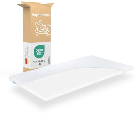 September Komfortschaum Topper 200 x 220 x 6 cm - Weich - Made in Germany - Oeko-Tex - 60° Grad waschbar - 200x220