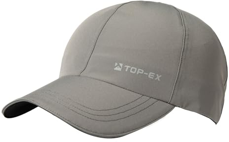 TOP-EX TOPEX XL/XXL wasserdichte Baseball Cap Herren Running Cap Sommer Kappe Sonnenhut Basecap Sports Golf Cap Tennis Laufkappe UV-Schutz Grau M/L