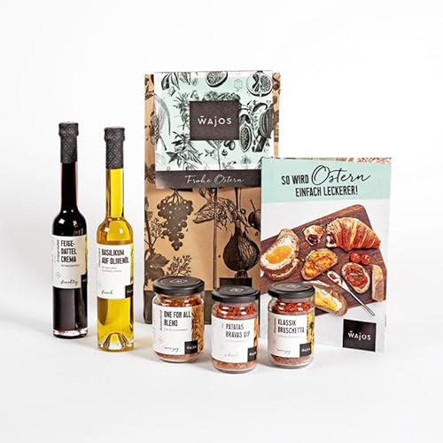 Wajos Ostergeschenk Erwachsene: Geschenkset mit 5 Artikeln + Brunch Rezepten, kleines Ostergeschenk für Männer und Frauen