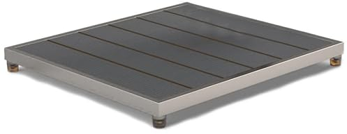 POOL Total IDEAL WPC Bodenplatte 840x750mm anthrazit für Solar-Glasduschen