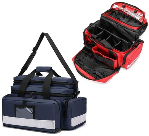 Leere Tasche für Ersthelfer, Krankenschwester-Versorgungstasche mit Schultergurt, Trauma-Rucksack, Notfalltasche für Hausbesuche, Gesundheitsfürsorge, Hospiz, Reisen oder Notfallveranstaltungen