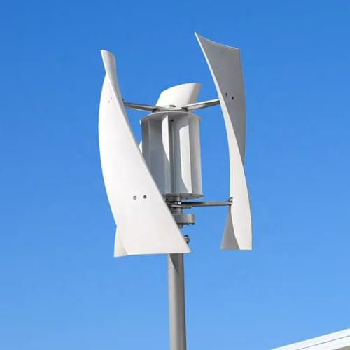 HENGCMM Aerogenerador de levitación magnética Vertical sin Ruido de 3000W 8000W con Controlador de Carga MPPT 12V 24V 48V 3 Aspas para Uso Doméstico Turbina Eólica De Eje Vertical,8000W-48V