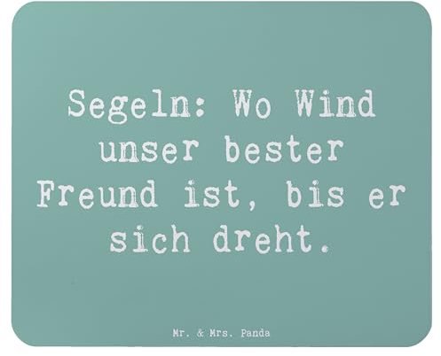 Mr. & Mrs. Panda Mauspad Spruch Segeln Windfreund - Geschenk, Wellen, Sport, Sportler, Meer, Mausunterlage, mousematte, Geschenke, Herausforderung, mausteppich, Freund, Mausmatte, Teamsport, Mousepad
