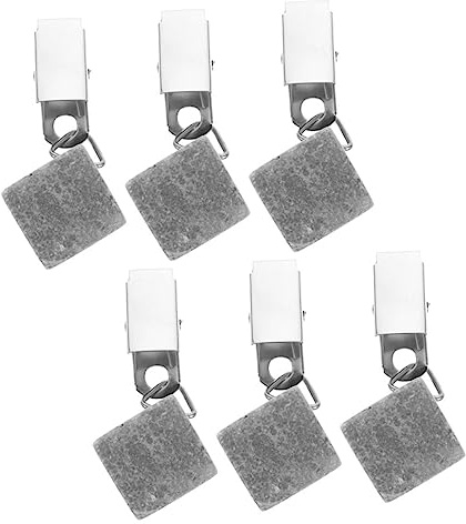 COLLBATH 6 Stück Tischdeckenbeschwerer mit Metallclip Schwer und Einfach zu Montieren als Tischdeckenklammern für Outdoor Picknick und Gartenpartys