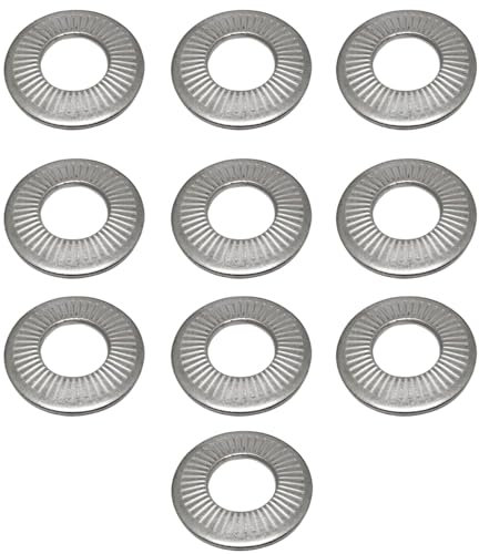 10 Pcs Belleville Spring Disc Washer, M5 Stainless Steel Conical Knurled Spring Washers, Serrated Spring Washers for Industrial, Construction