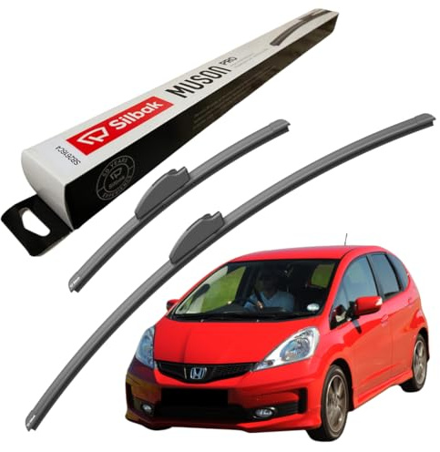 Silbak Windscreen Wipers, for HONDA JAZZ (10/2008-12/2015) Front Wiper Blades, 650mm/350mm