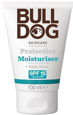 BULLDOG SKINCARE Protective Face Moisturiser for Men, SPF 15, 100ml