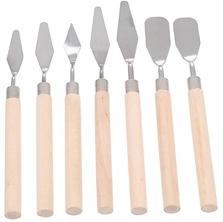 OSALADI 7pezzi Spatole Per Pittori Raschietti Per Miscelare Pittura Olio Spatole Per Mescolare Colori Forniture Per Pittura Strumenti Essenziali Per Artisti e Pittori