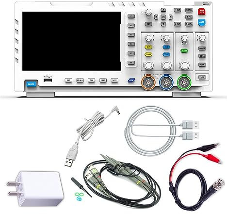 Osciloscopio digital Osciloscopio de escritorio 1014D 100MHZ * 2 1GS/s 2 en 1 Osciloscopio digital de doble canal 10MHZ Generador de señal