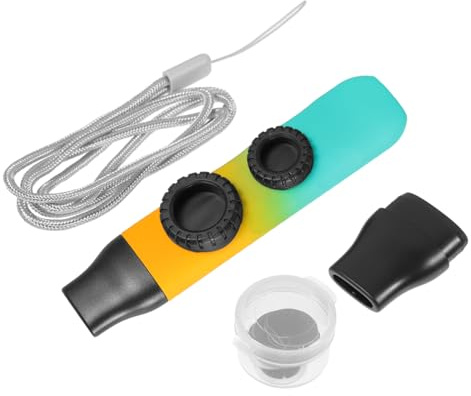 HONITANO Kazoo Musikinstrument mit Verstellbarem Ton und Doppeltonöffnung aus Kunststoff Tragbar für Ukulele und Gitarre Kinder Musikförderung Satz