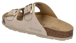 Grunland Ciabatta da Donna a Doppia Fascia in camoscio | Sara CB2631 Latte 39