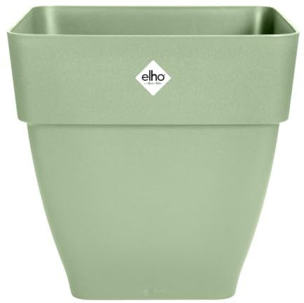 Elho Vibia Campana carré 30cm Pot de Fleurs - Vert Pistache | L 28.8 x l 28.8 x H 28.2 cm | Convient à l’extérieur
