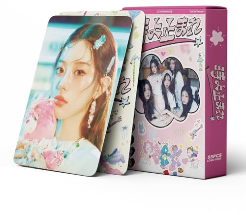 ILLIT Japan 1st Single Album Toki Yo Tomare Lomo Cards - 55PCS Photocards Set for ILLIT Fandom, Kpop Merch with Official Concept Photos