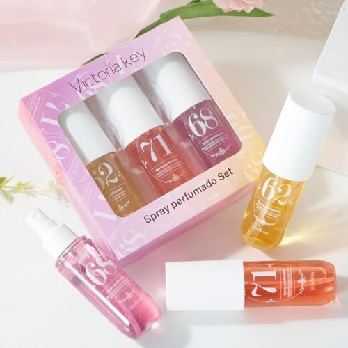 Long Lasting Floral Perfume Body Spray for Women, Hair and Body Mist with Natural Moisturizing Body Fragrance Splash (3-Pack)