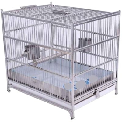 HDICUHNANU Vogelkäfig Voliere Indoor Outdoor Große Vogelkäfige Schmiedeeisen Tragbarer Vogelkäfig Edelstahl Vogelträger Vogelhaus Für Den Außenbereich Papageienkäfig