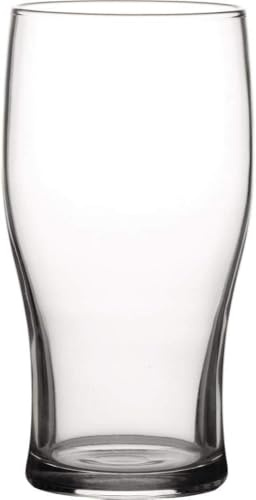 We Can Source It Ltd - Tulip Toughened 20oz Pint Beer Glasses Pack of 6 – Strong Durable Pub Glassware, Dishwasher Safe Lager & Ale Glass Set