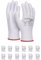 DONAU SAFETY Guanti di montaggio guanti/taglia 09, 12 paia/cat. II/bianco/guanti guanti da lavoro in poliestere/poliuretano/giardinaggio, costruttori, meccanici