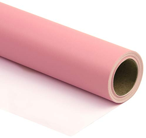 RUSPEPA Rosa Glänzendes Geschenkpapier - Einfarbig Für Hochzeit, Geburtstag, Dusche, Glückwunsch Und Weihnachtsgeschenke - 76 cm X 10 m