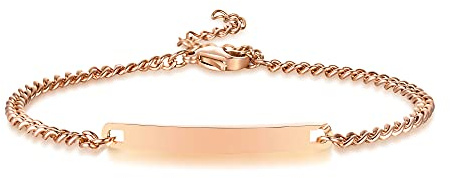 VNOX Personalisierte Gravur Paar Armbänder Personalisierbaren Armbänd Familie Armbänder|Partnerarmband für Paare|Pärchen Armband