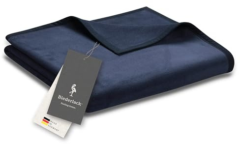 biederlack® flauschig-weiche Kuscheldecke aus Baumwolle und Polyacryl | Made in Germany, Wohndecke aus Baumwolle und Polyacryl, einfarbige Couchdecke, wärmende Decke, OEKO-TEX Made in Green