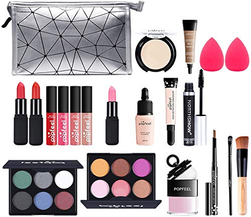 Professional Trucchi Donna Offerta, MKNZOME Set Trucchi Make Up Completo Kit Makeup Regalo di Natale e Compleanno Palette Ombretti Professionali Rossetti Make-up Fondotinta Correttore