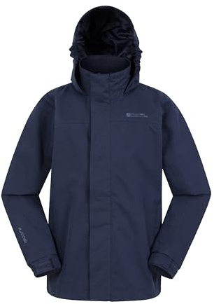 Mountain Warehouse Solar Kids Unisex Waterproof Jacket - Rip Stop Fabric, Taped Seams Adjustable Cuffs, Adjustable Hood, Boys & Girls - Spring Summer, Outdoors