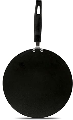 AM Home and Kitchen Padella antiaderente Tawa (30,5 cm) – ideale per Chapati, pancake, crêpes e dosas – distribuzione uniforme del calore, pulizia rapida, manico per mantenere fresco