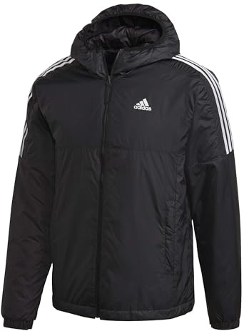 adidas mens Essentials Insulated Hooded Jacket Black 4X-Large