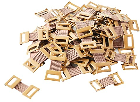 Pinzas Elásticas de Vendaje, Clips de Cierre Reemplazables, Clips de Vendaje, Clips Estiramiento de Metal Clip de Fijación para Vendajes Estiran de Metal para Varios Tipos Vendajes, Marrón, 20 Piezas