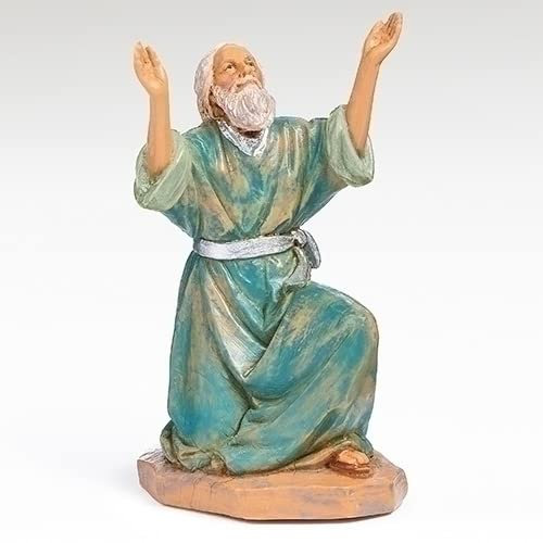 Fontanini by Roman Inc, Simeon, Prophet, 5 Collection, Nativity Figure and Accessories, Hand Sculpted and Painted (3x2x5)