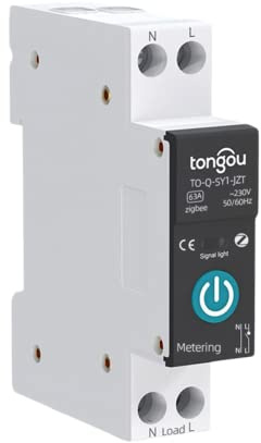 DAZZLEEX Interrupteur Connecté pour Zigbee pour Tuya Disjoncteur Intelligent 16A 1P DIN Rail Home Télécommande