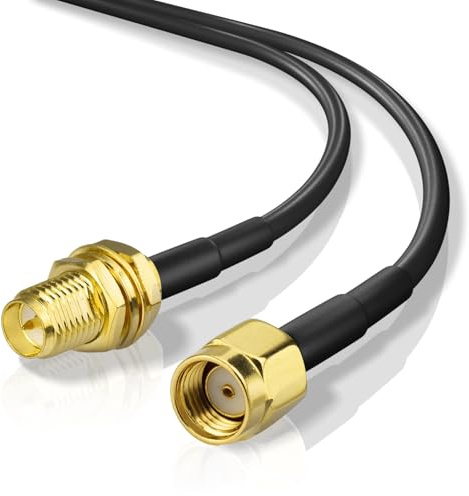Superbat RPSMA Kabel 5m :RP-SMA Stecker auf Buchse/Bulkhead Wlan Verlängerungskabel, verlustarmes RG174 Koaxialkabel für WiFi USB Adapter, WiFi Router Gateway,Mini PCI Express, PCIE Netzwerkkarten