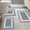 Famibay Set di 3 tappetini da bagno antiscivolo e tappetini da bagno super assorbenti, lavabili in lavatrice, in microfibra, tappetini da bagno