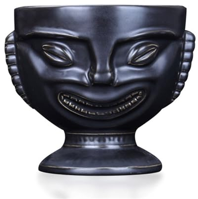 DUNSBY Coppa Totem Cocktail Black Totem Mug Bicchiere da Cocktail Bar Ristorante Bicchiere personalità Ceramica Bicchiere da Vino (Size : 200-500ml, Color : 200ml Totem Mug)