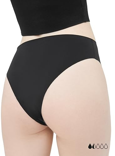 MyMonthlys Periodenunterwäsche Tanga Slip - leichte Blutung und Ausfluss - Seamless unsichtbar schnelltrocknend ohne Biozide 2XS-3XL