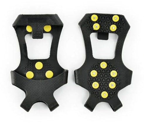 Outdoor Steigeisen 10 Zähne Anti-Skating Krallen Eisklettern Bergsteigen Klettern Schnee Rutschfestes Schuhset Schuhnagelgriffe (Farbe: XL)
