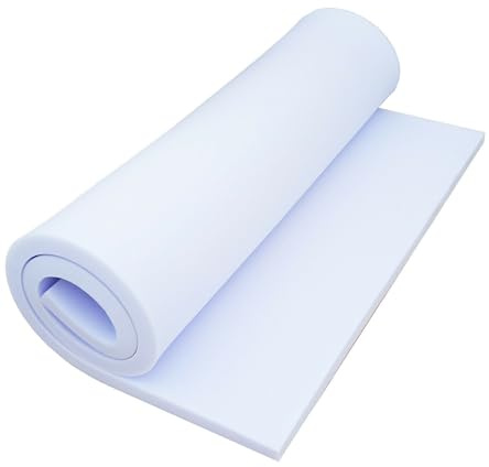 All4All Schaumstoff Palettenkissen 120x80x8 - Schaumstoffplatte - RG 25/44 - Mittelhart - Matratze -Möbelschaum - Polsterschaum - Schaum - Schuamstoffmatratze - Topper