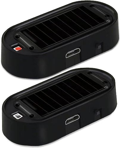 Auto Solar Power Alarm 2 Teile/Satz Universal Anti-diebstahl USB Ladegerät Led Blinkende Warn Licht Alarm Lampe