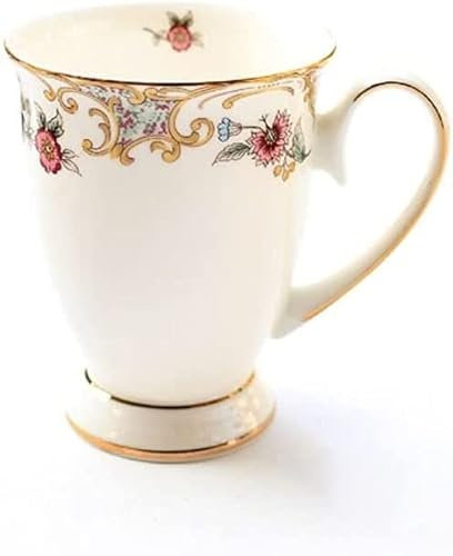 Service à café, tasse à café en céramique de qualité supérieure, tasse à thé, tasse à eau, tasse à café en céramique, tasse à thé de style pastoral chinois for style ancien avec fleurs et maison, pass