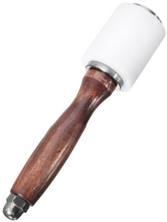 LetCart Lederhandwerkshammer Leder Nylon Schnitzhammer, Holzgriff Lederhammer für Bastelwerkzeug, Lederschnitzhammer