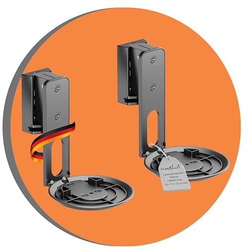 PureMounts Lautsprecher-Halterung Wandhalterung für Sonos Era 100 300 | 2er Set Schwenkbare Halterung für Lautsprecher mit Kabelmanagement und flexibler Ausrichtung für perfekten Klangwinkel