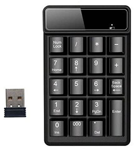 Aiciyimo Mini Clavier Numérique USB 19 Touches Pavé Numérique pour Comptabilité Ordinateur Portable PC (A)