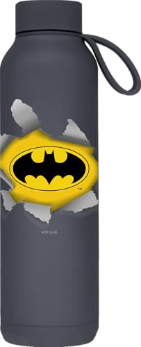 QUOKKA SOLID X DC | BOTELLA TÉRMICA DE ACERO INOXIDABLE DOBLE PARED CON COLGADOR | BATMAN