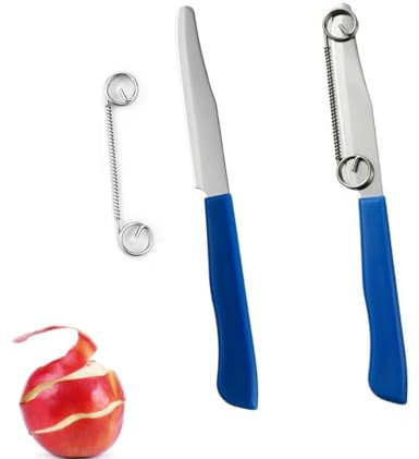 Yuannee Quick Slicing Knifes,2 PCS Paring Knife Peeler with Removable Spring Multifunctional Universal Fruit Peeler Vegetable Knife for Fruit and Vegetable