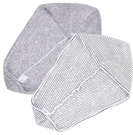 minkissy 2stücke Pack Schnelltrocknende Haartücher Aus Korallenvlies Haartrocknungstücher Mit Hoher Wasseraufnahme Für Duschen Trockenkopftücher Aus Polyester