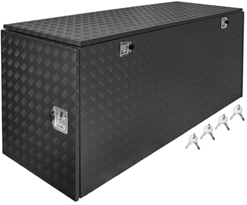 Trucky Truckbox Werkzeugbox Werkzeugkiste Schwarz Anhängerbox Alubox Deichselbox P900 Aluminium