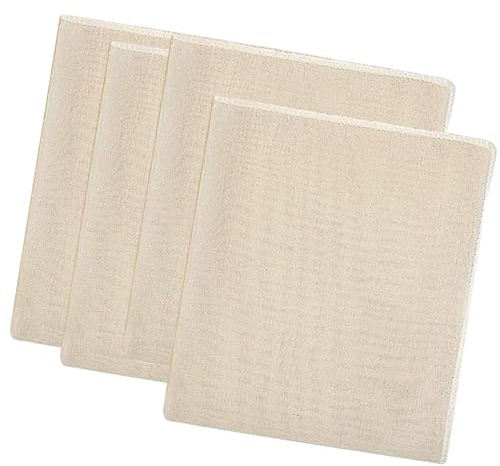 4PCS Cheese Cloths for Straining – Reusable & Unbleached Muslin Cloths for Cooking, Nut Milk, Greek Yogurt, and Broth, Fine Mesh Cotton Fabric, Durable & Easy to Clean（50CM*50CM）